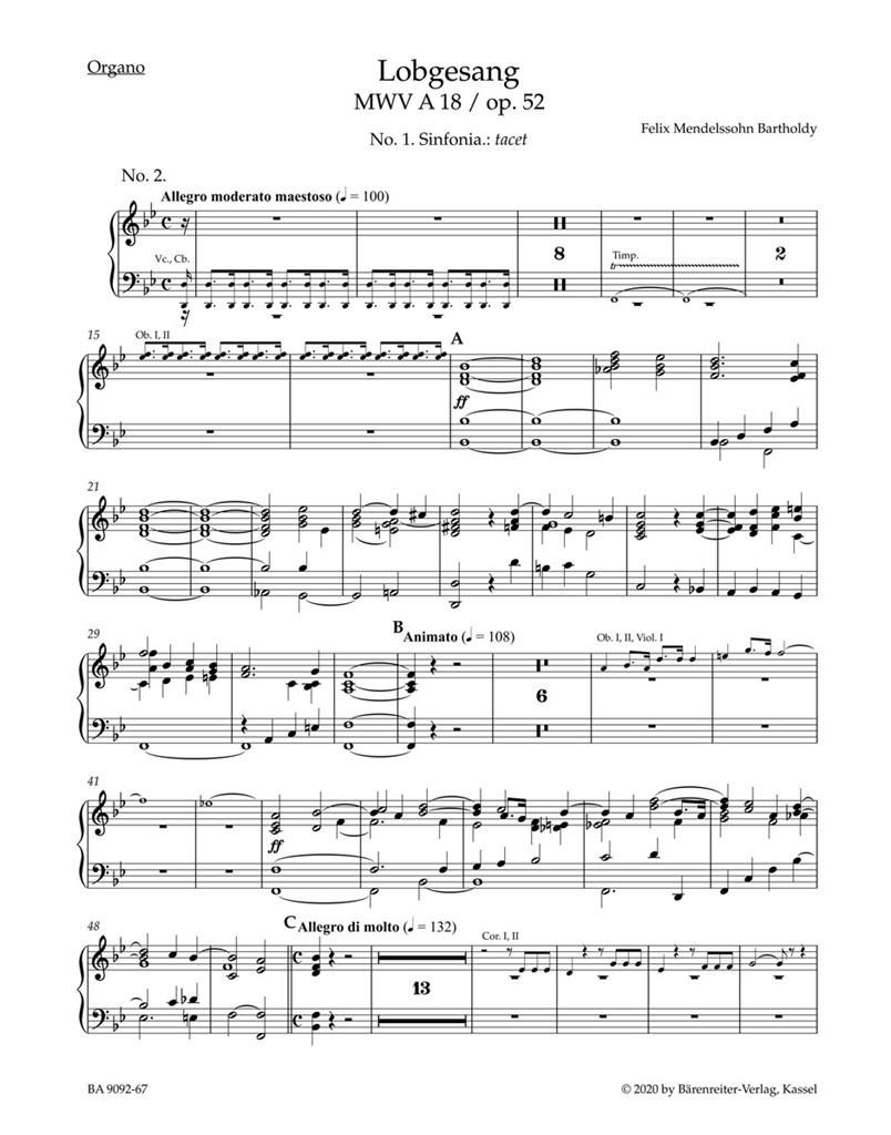 Lobgesang / Hymn of Praise op. 52 MWV A 18